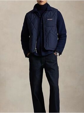 Polo by Ralph Lauren Navy Polo Sport Quilted Vest, Men’s Sz L, Like New